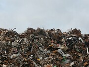 Waste disposed in a scrap yard 