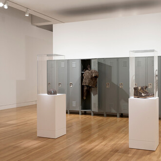 Hugh Hayden, American vernacular, exhibition view. Courtesy of Frye Art Museum