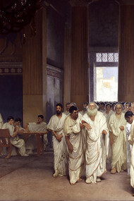 Cesare Maccari, Appius Claudius Caecus in the Senate, Fresco, 1881-1888, Palazzo Madama, Rome, Italy