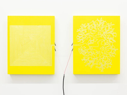 David Haines and Joyce Hinterding, Ether, exhibition view. Courtesy of Sumer Gallery
