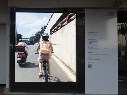 Open window: Trịnh Ngân Hạnh, thịt phơi phố, exhibition view. Courtesy of Govett-Brewster Gallery