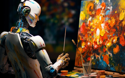 Robô pintor. No contexto brasileiro, onde a diversidade cultural é uma das maiores riquezas do país, o impacto da IA abre um novo leque de possibilidades — mas também impõe desafios significativos, como a preservação das identidades culturais, a equidade de acesso e as implicações éticas da automação