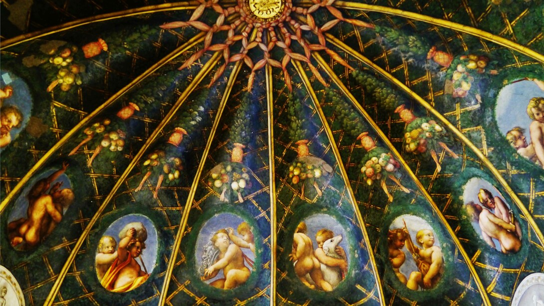 Correggio (1489–1534), affreschi della volta della Camera della Badessa o Camera di San Paolo, ex monastero di San Paolo a Parma, Italia