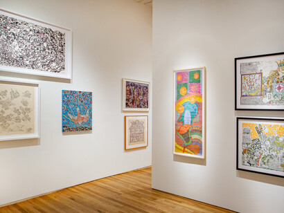 Various artists, In a dark time, the eye begins to see, exhibition view. Courtesy of Andrew Edlin Gallery