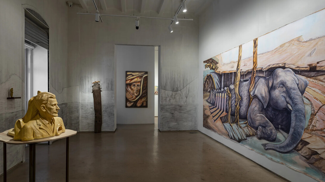 Prabhakar Pachpute, Lone runner’s laboratory, exhibition view. Courtesy of Experimenter