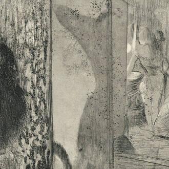 Edgar Degas, Loges d’actrices (Danseuse à la toilette), 1874. Mit freundlicher genehmigung der Sammlung Scharf-Gerstenberg