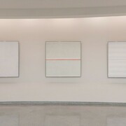 Agnes Martin, Exhibition view. Courtesy of Guggenheim Museum