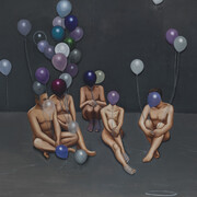 Song Yige, Thinker, 2015, oil on canvas, 248 x 202 cm, courtesy of the artist and Marlborough Fine Art, London