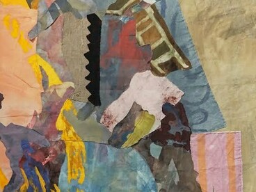 Obra de Eliel David exhibida en la exposición "Muri e Volpi", fotografía de Antonio Maniscalco