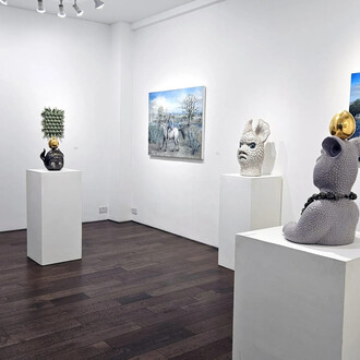 Malene Hartmann Rasmussen and James Mortimer, Brutes, exhibition view. Courtesy of James Freeman Gallery
