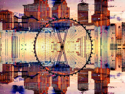 Jonathan Gainer, Evening wheel inland towers (detail), 2025. Courtesy of Bruno David Gallery