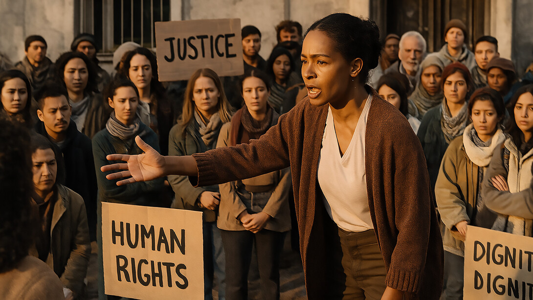 A powerful moment of collective resistance, as voices rise for justice, dignity, and human rights