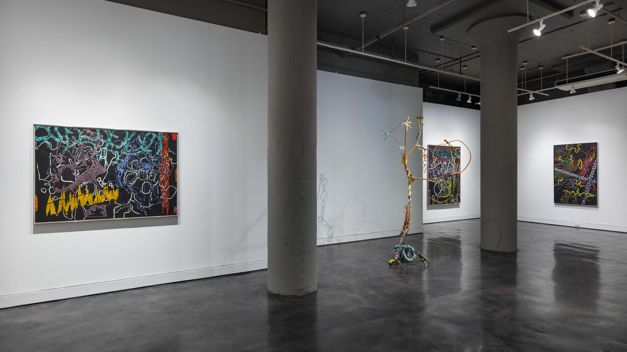 Nancy Graves, Archaea, exhibition view. Courtesy of Locks Gallery