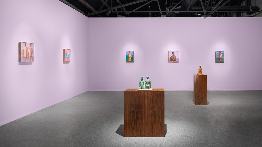 Oliver Scarlin, Saltwater altar, exhibition view. Courtesy of Whatiftheworld 