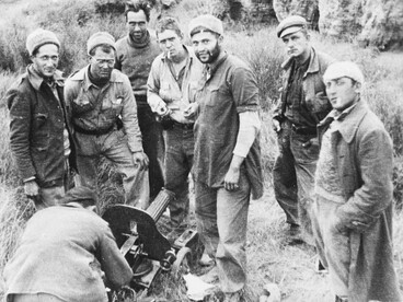 New York University students in the Lincoln Battalion, in April 1938