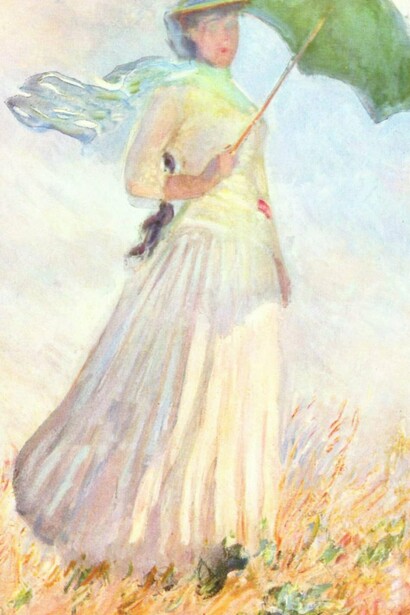 "Estudio de mujer con sombrilla", óleo sobre lienzo, Claude Monet, 1886 