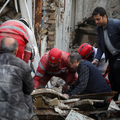 Attacco al quartiere residenziale di Tehran, Iran, marzo 2026. Foto di Mohammadreza Abbasi per Avash Media