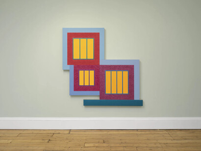 Peter Halley, exhibition view. Courtesy of Massimo de Carlo Gallery