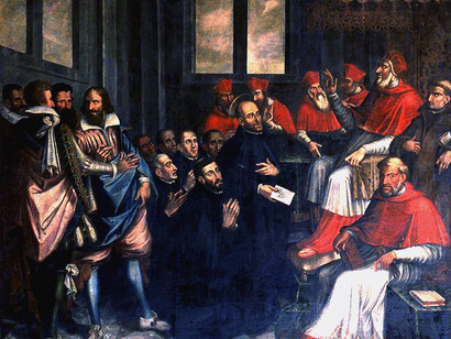 Santo Inácio de Loyola apresenta os estatutos da Companhia de Jesus ao Papa Paulo III. Sua missão não era um convite, mas uma imposição. Para levar a cabo a "salvação das almas", era preciso suplantar e, muitas vezes, aniquilar as culturas, religiões e costumes ancestrais dos indígenas