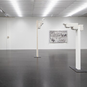 Georg Pin­terit­sch, Im dienst der zuge­hö­rig­keit, in der grup­pe der ech­ten jungs, sich so zu ver­hal­ten, wie es belohnt wird, ausstellungsansicht. Mit freundlicher genehmigung des Lentos Kunstmuseums