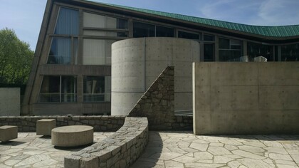 Meditation space designed by Tadao Ando, located at UNESCO Headquarters in Paris