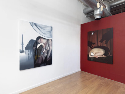 Jamie Luoto, Shadows of unseen grief, exhibition view. Courtesy of Kristin Hjellegjerde Gallery