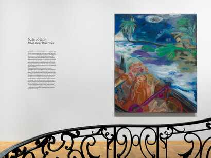 Sosa Joseph, Rain over the river, exhibition view. Courtesy of David Zwirner Gallery