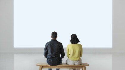 An empty surface that reflects what we choose to project onto it