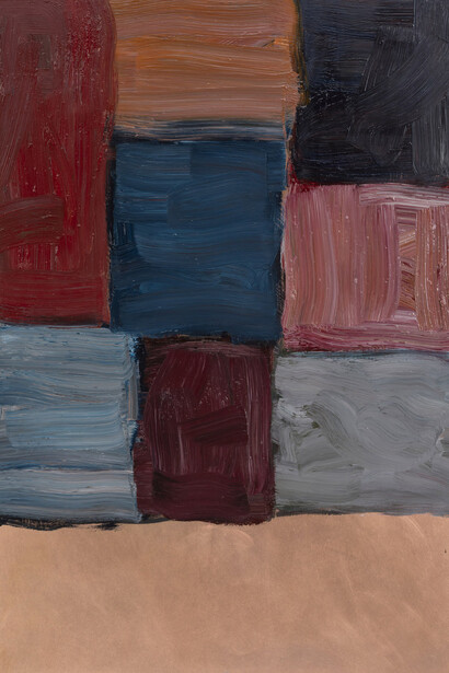 Sean Scully, Wall dark pink, 2025. Courtesy of Kerlin Gallery