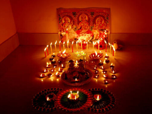 In Nepal, the Diwali festival is marked by Lakshmi Puja, a sacred occasion devoted to worshipping Goddess Lakshmi
