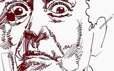 Ritratto di Carmelo Bene, penna e inchiostro su carta