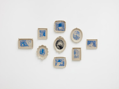 Lora Fosberg, I love it here, let's leave; in search of the hill, exhibition view. Courtesy of Zolla Lieberman Gallery
