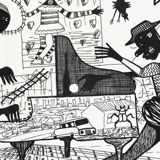 Ngobeni, Tears of melody (detail), 2025. Courtesy of David Krut Arts