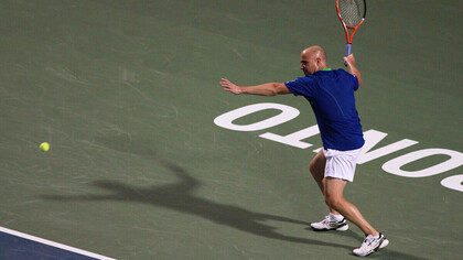 Andre Agassi, légende du tennis mondial, de retour sur le court à la Rogers Cup 2011 à Montréal