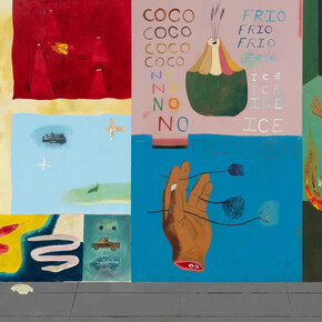 Kenny Rivero, No ice (Sin yellow) (detail), 2025. Courtesy of Charles Moffett Gallery