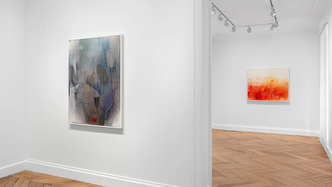 Emmi Whitehorse, vue de l'exposition. Avec l'aimable autorisation de White Cube