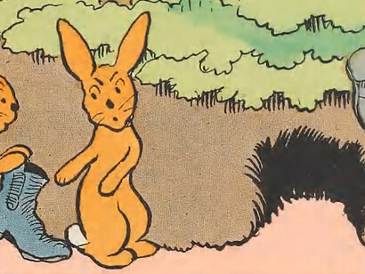 La política de exclusión se convierte ahora en política de sustracción: quitar a los estorbos para tomar posesión de una nueva y prometida tierra. Benjamin Rabier (1864–1939) ilustrador del libro "Los animales en libertad", 1890, Francia