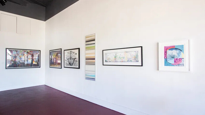 Various artists, Paper trails, exhibition view. Courtesy of Ruiz-Healy Art 