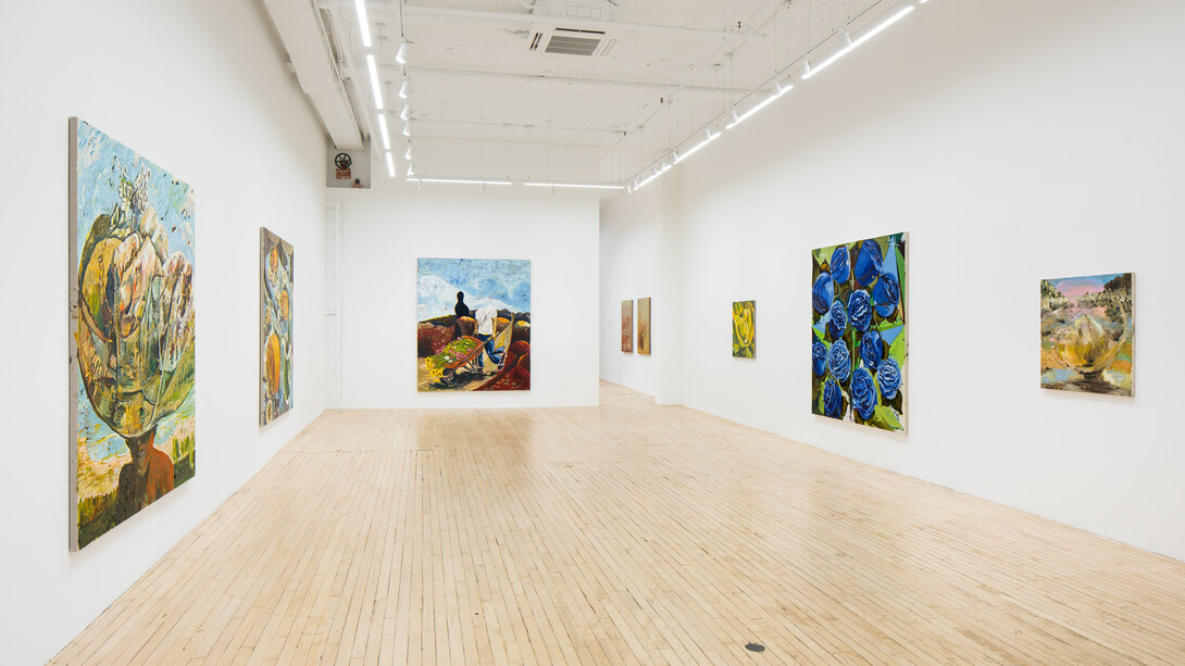 Ken Taylor Reynaga, Golden hills, exhibition view. Courtesy of Shrine 