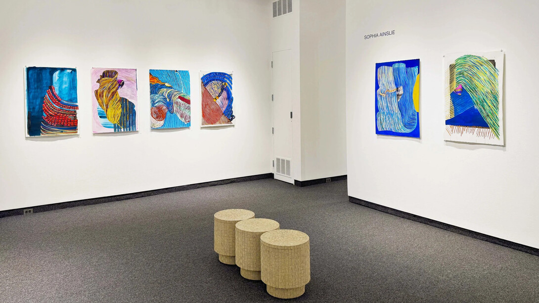 Sophia Ainslie, Woven, exhibition view. Courtesy of Gallery Naga