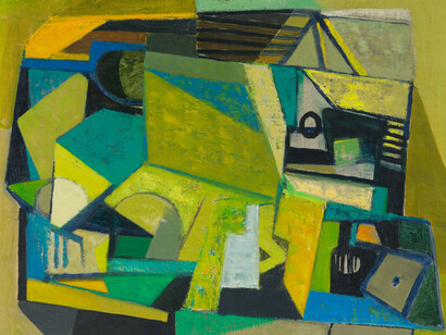 Maurice Estève, Nature morte verte, 1938.  Avec l'aimable autorisation de Ceysson & Bénétière