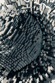 Colisión vista frontal (Collision Frontal View), 2020, Watercolor on paper, 130 x 130 cm
