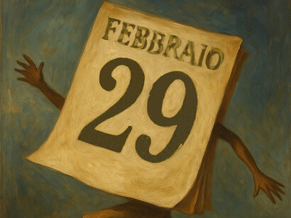 Collezione di carte commerciali vittoriane. Vignetta umoristica sull'anno bisestile "Leap Year"