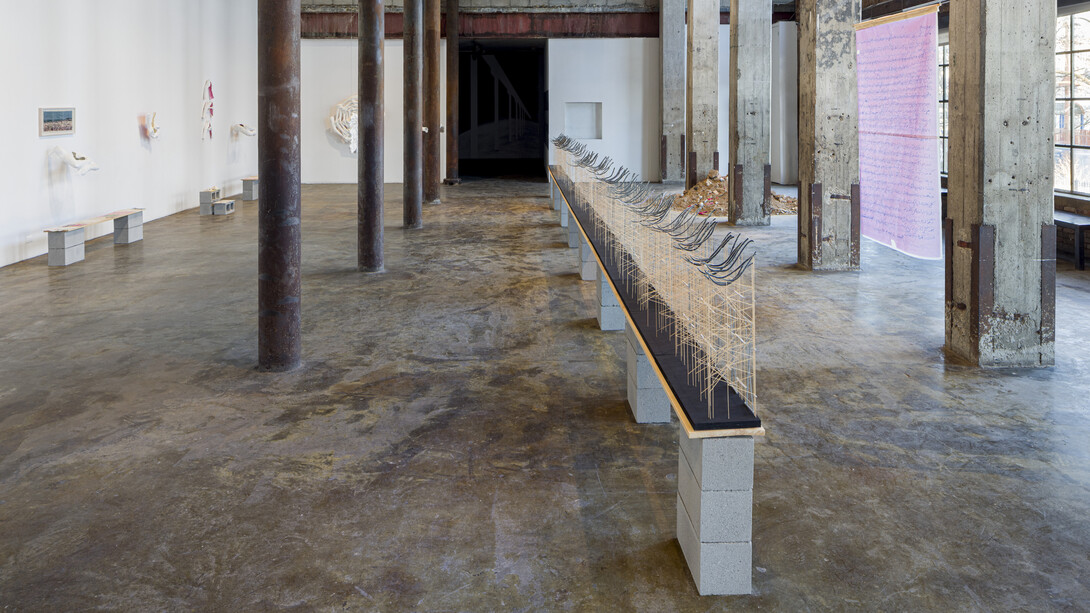 Golnar Adili, To measure the emotions of others, exhibition view. Courtesy of Smack Mellon. Photo by Etienne Frossard