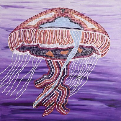 Laure Hatchuel-Becker, Medusa, 2013, oil on canvas, 100 x 100cm