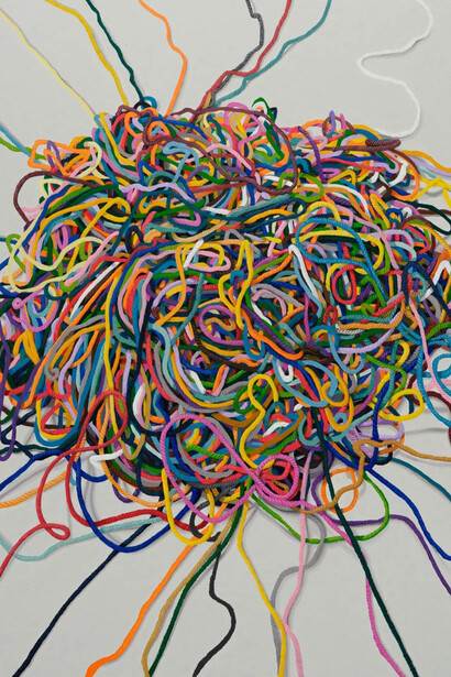 Tom Friedman, Yarn/Brain (detail), 2025. Courtesy of Lehmann Maupin 