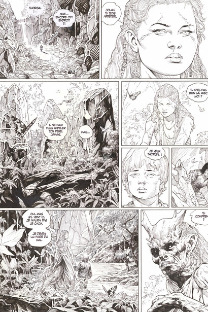 Christophe Bec, Thorgal - La déesse d'ambre. Courtesy of Huberty & Breyne Gallery