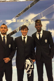 Salvatore Scarfone con Pogba e Vidal
