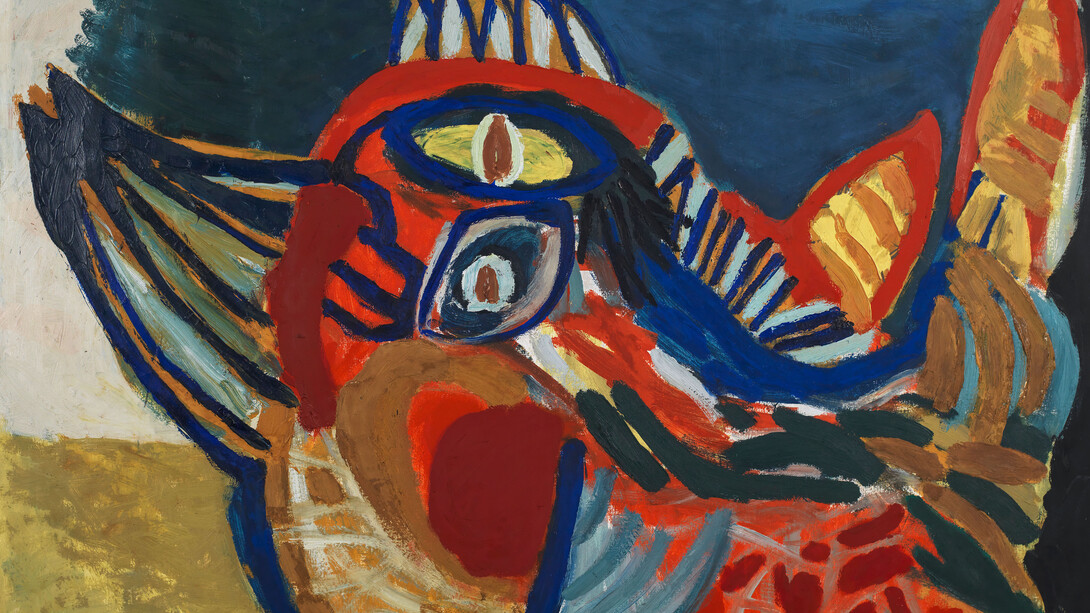 Karel Appel, Le coq furieux [The furious rooster] (detail), 1952. Courtesy of Kunstmuseum Bern