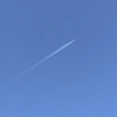 An RC-135U from Offutt Air Force Base seen over Callaway County, Missouri, minutes after the balloon passed overhead